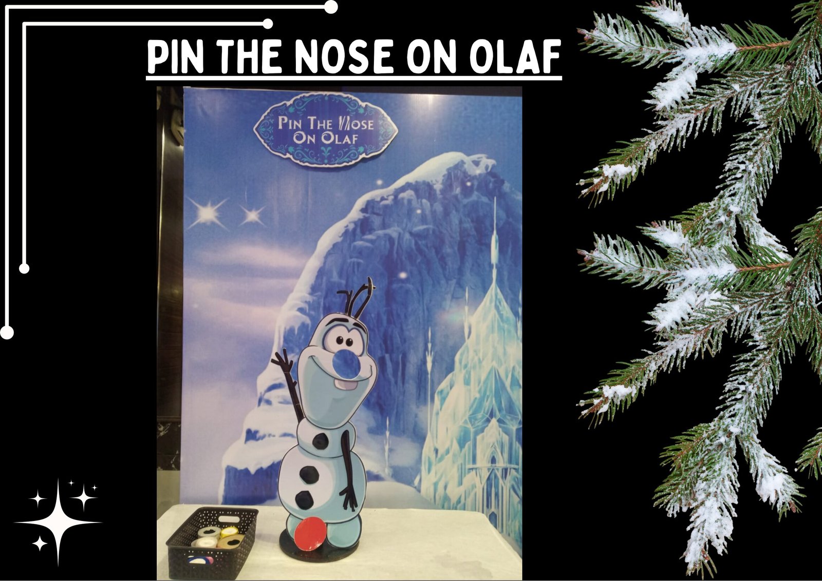 Pin The Nose On Olaf kids game