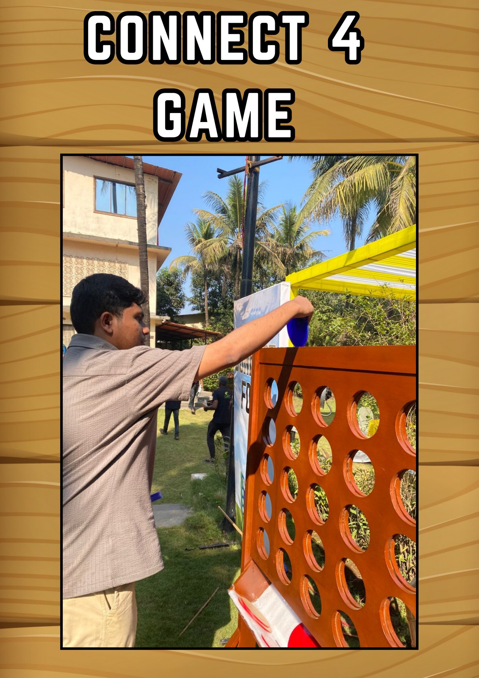 Connect 4 Game wooden board game on rent Mumbai Ahmedabad Gujarat