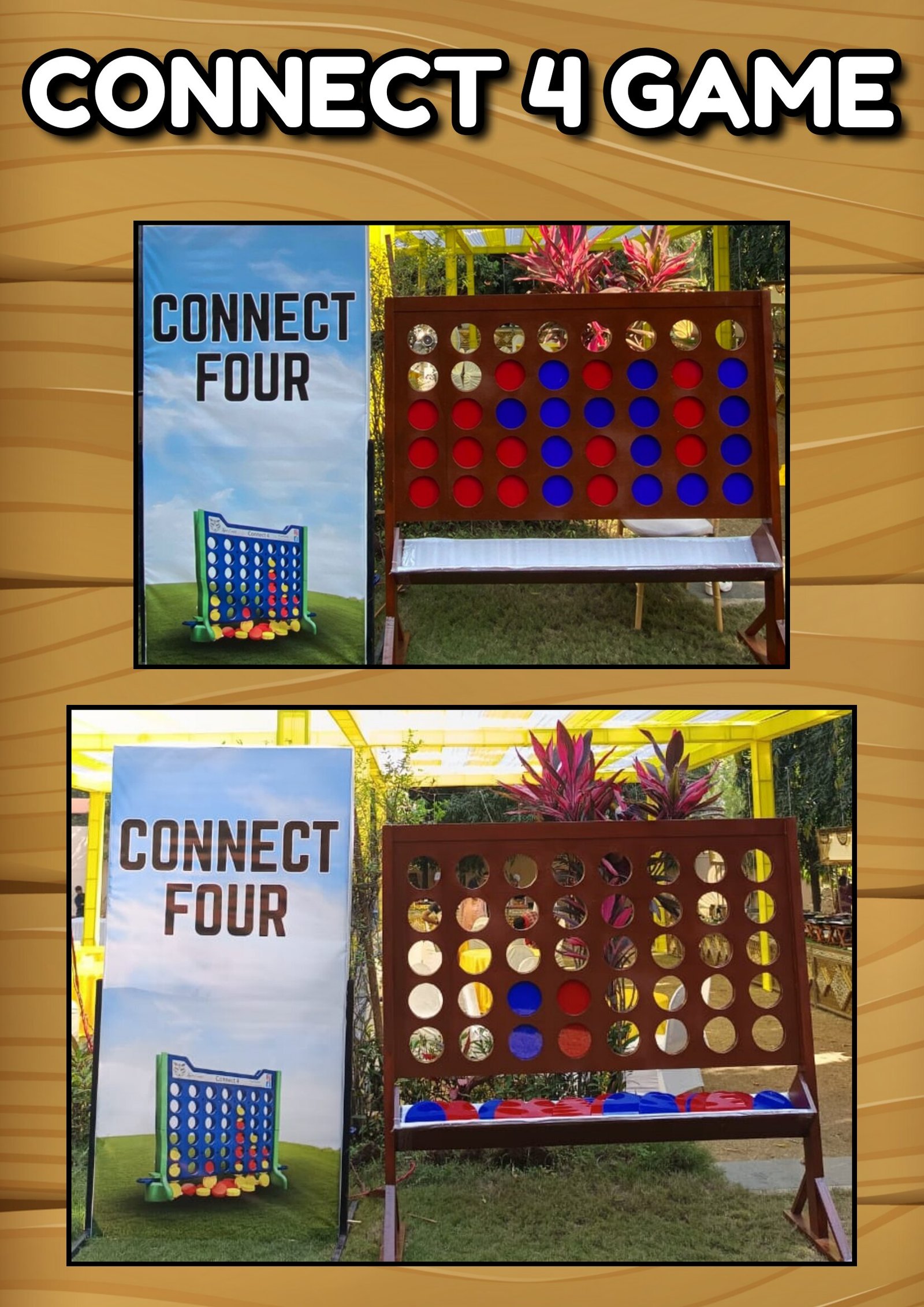 Giant Connect 4 Lawn Game on rent