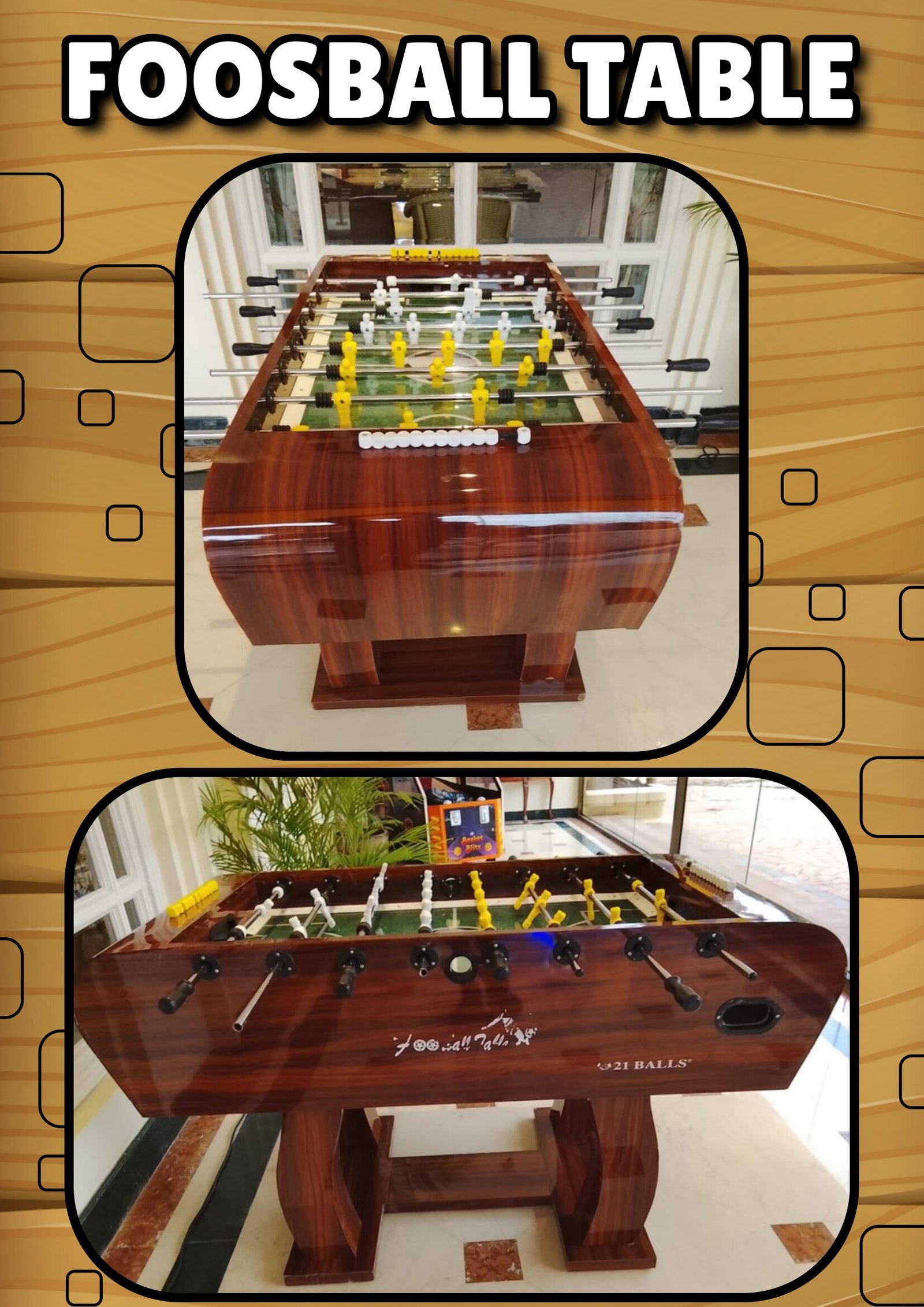 Foosball Table Premium wooden board game on rent Mumbai Ahmedabad Gujarat